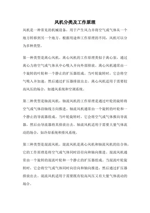 风机分类及工作原理