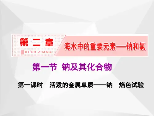 高中化学人教版(2019)必修第一册课件：2.1.1活泼的金属单质——钠焰色试验