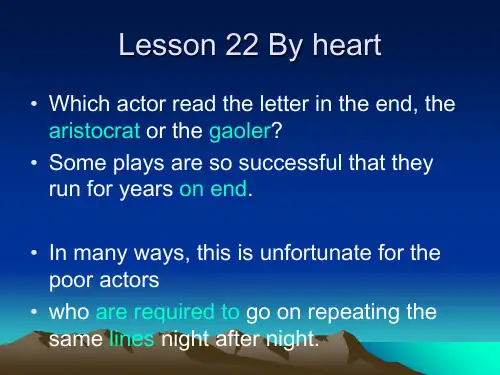 新概念英语NCE3_lesson22课件
