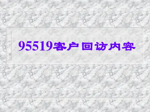 95519回访内容