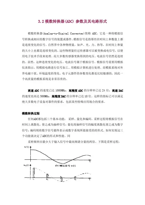 3.2、ADC参数及其电路形式