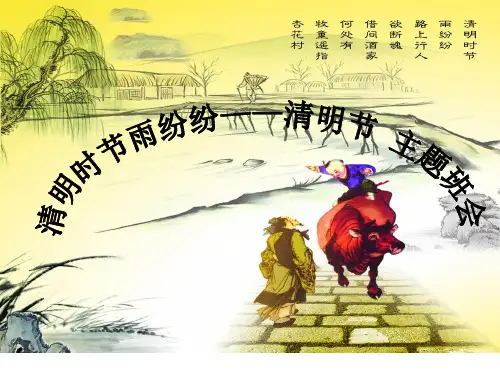 主题班会课件-清明时节雨纷纷——清明节 班会主题(共17张PPT)-全国通用