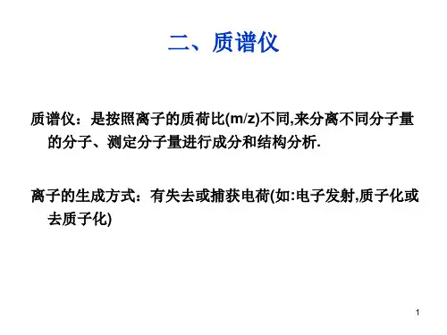 质谱分析法课堂PPT