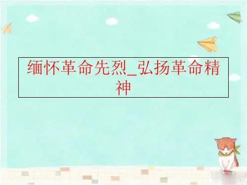 【精品】缅怀革命先烈_弘扬革命精神ppt课件
