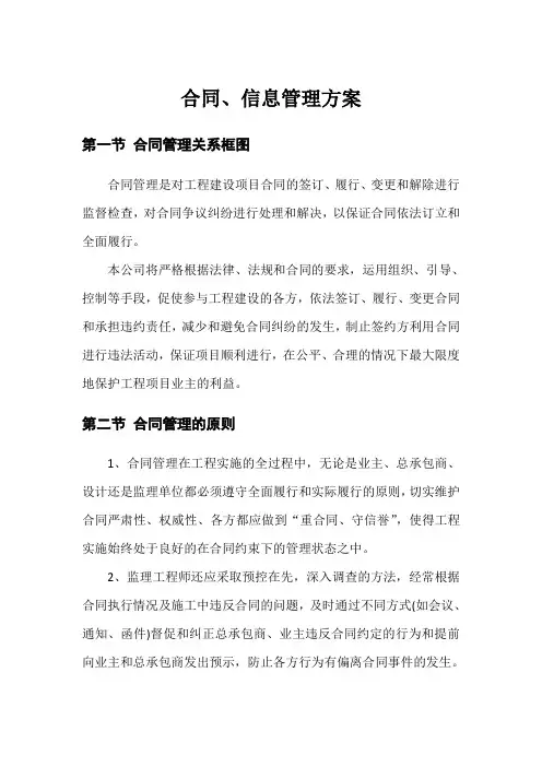 【监理】合同、信息管理方案
