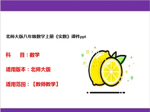北师大版八年级数学上册《实数》课件ppt