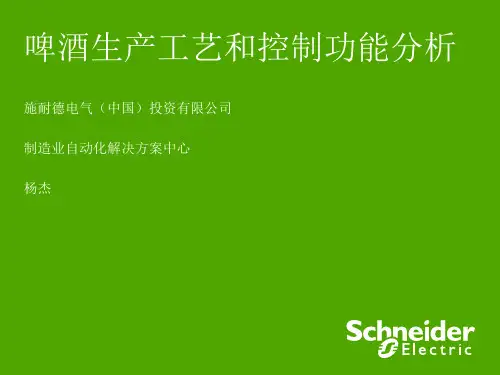 啤酒生产工艺和控制功能