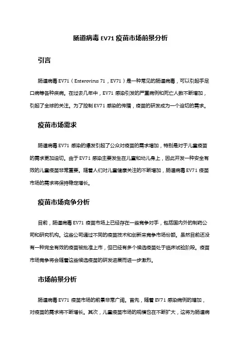 2024年肠道病毒EV71疫苗市场前景分析