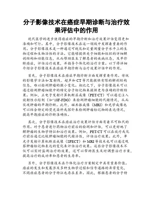 分子影像技术在癌症早期诊断与治疗效果评估中的作用