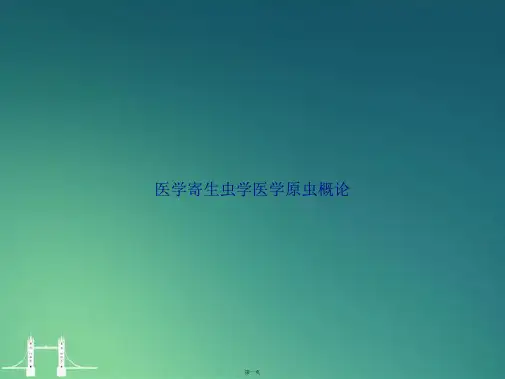 医学寄生虫学医学原虫概论2讲课文档