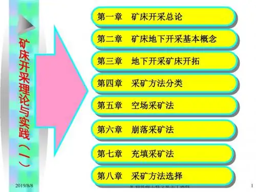 现代矿床开采理论绪论