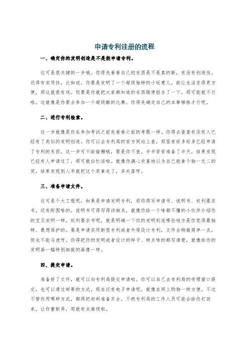 申请专利注册的流程
