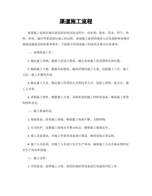 渠道施工流程