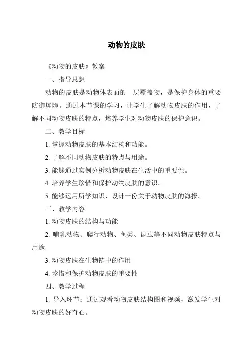 动物的皮肤