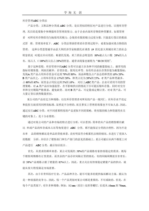 (2020年整理)库存管理ABC分类法.pptx