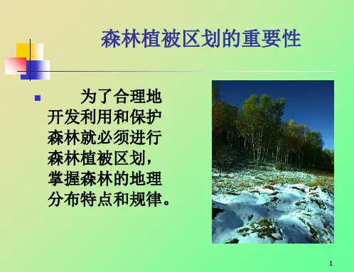 中国森林植被分布