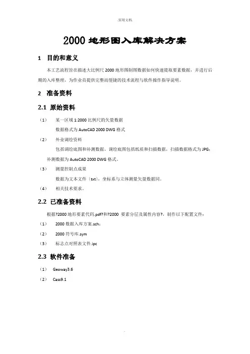 数据地形图入库解决方案