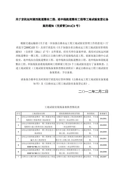 关于京杭运河湖西航道整治工程