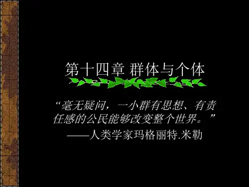 社会心理学课件-群体与个体
