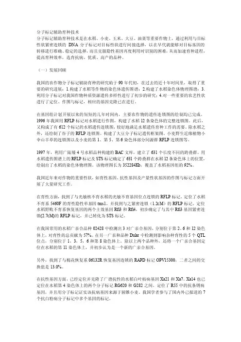 分子标记辅助育种技术