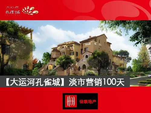 北京大运河孔雀城淡市营销100天