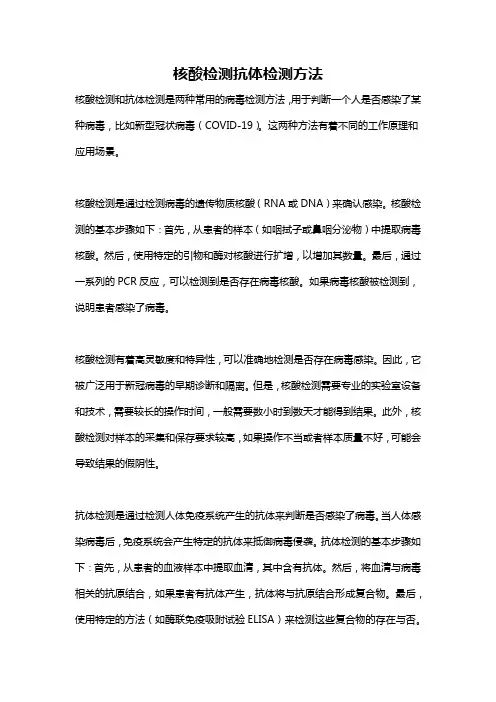 核酸检测抗体检测方法