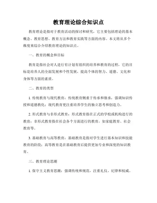教育理论综合知识点