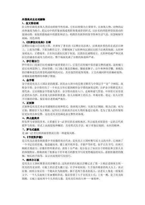 外国美术史名词解释