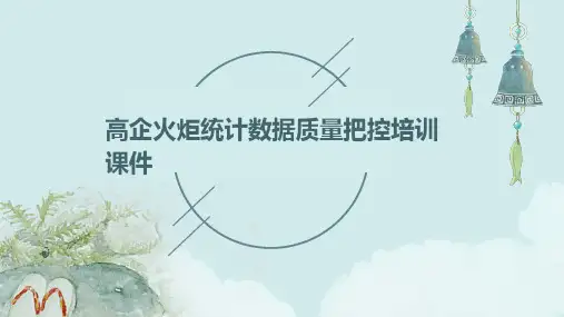 高企火炬统计数据质量把控培训课件