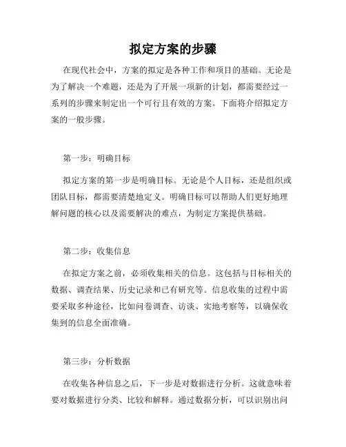 拟定方案的步骤