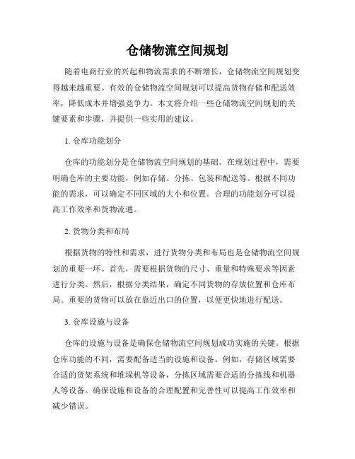 仓储物流空间规划