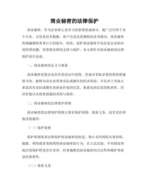 商业秘密的法律保护