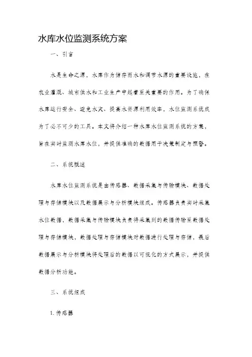 水库水位监测系统方案