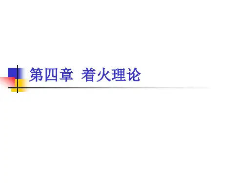 燃烧理论与基础 04第四章 着火理论