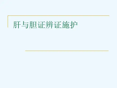 肝与胆证辨证施护[可修改版ppt]