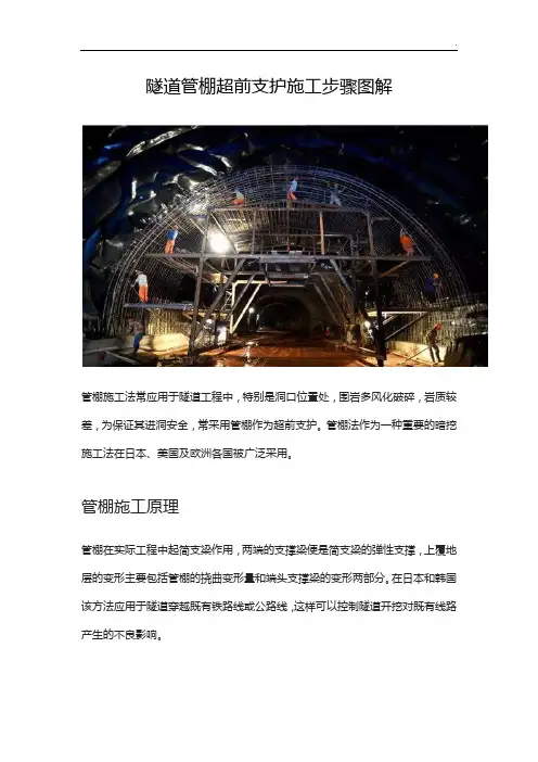 隧道管棚超前支护施工步骤图解