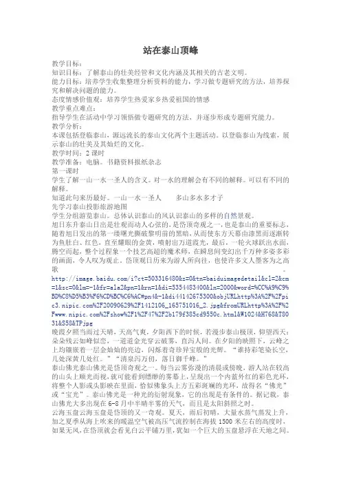 站在泰山顶峰社会王芳