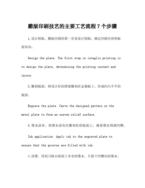 雕版印刷技艺的主要工艺流程7个步骤