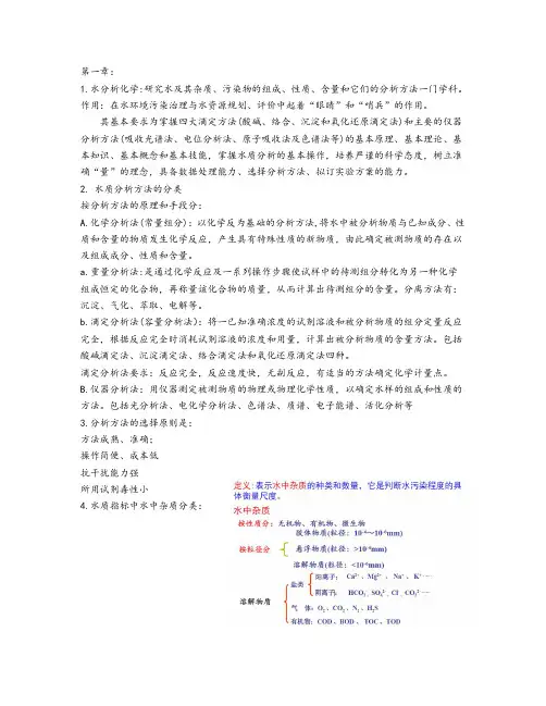 水质分析复习资料