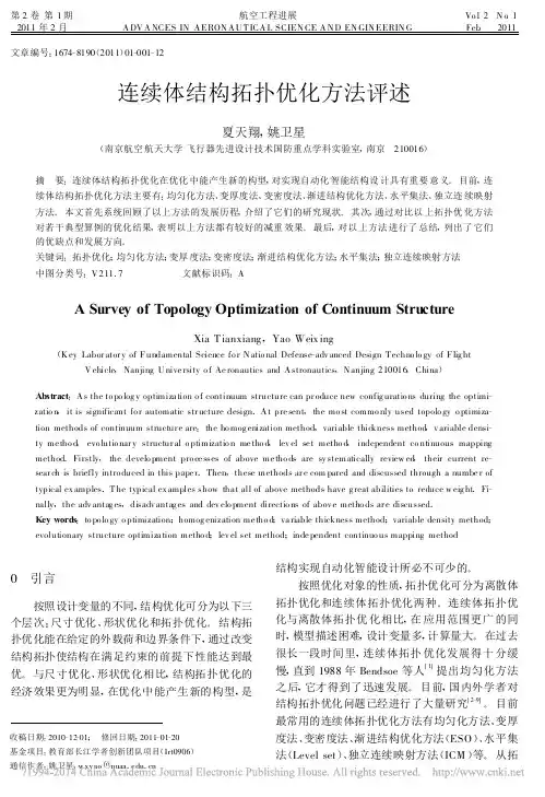 连续体结构拓扑优化方法评述
