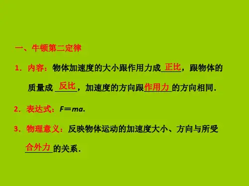 第三章第二讲牛顿第二定律两类动力学问题