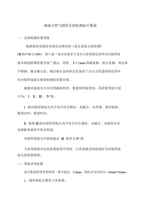 无损检测拍片数量