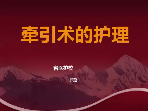 牵引术的护理PPT课件