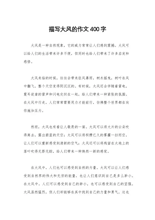 描写大风的作文400字