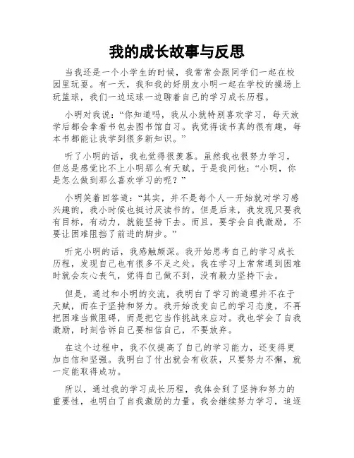 我的成长故事与反思