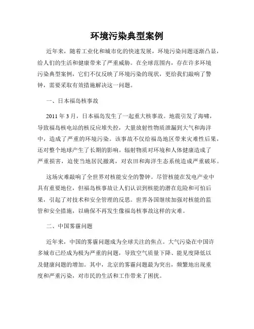 环境污染典型案例