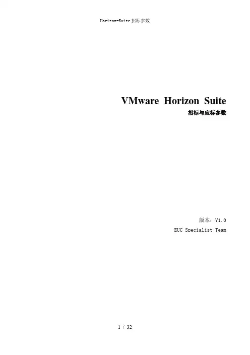 Horizon-Suite招标参数