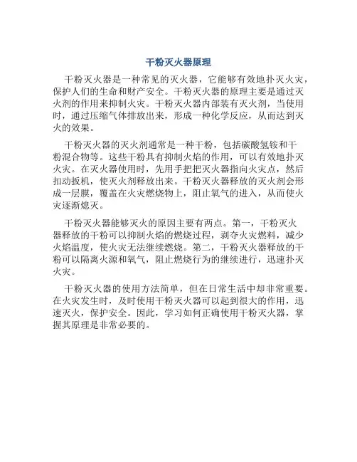 干粉灭火器原理