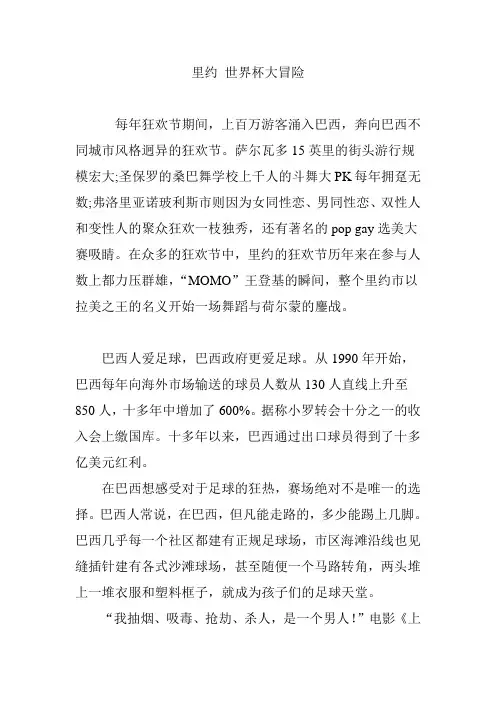 里约 世界杯大冒险
