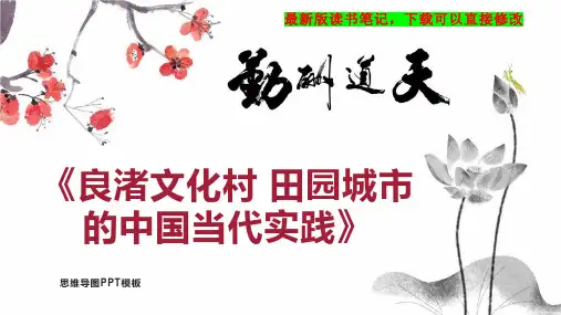 《良渚文化村 田园城市的中国当代实践》读书笔记思维导图